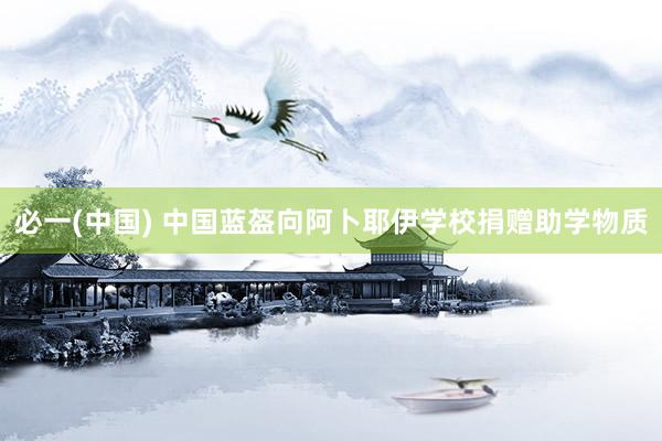 必一(中国) 中国蓝盔向阿卜耶伊学校捐赠助学物质